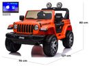 Macchina Elettrica per Bambini 12V Mp4 2 Posti Jeep Wrangler Rubicon Arancione-5