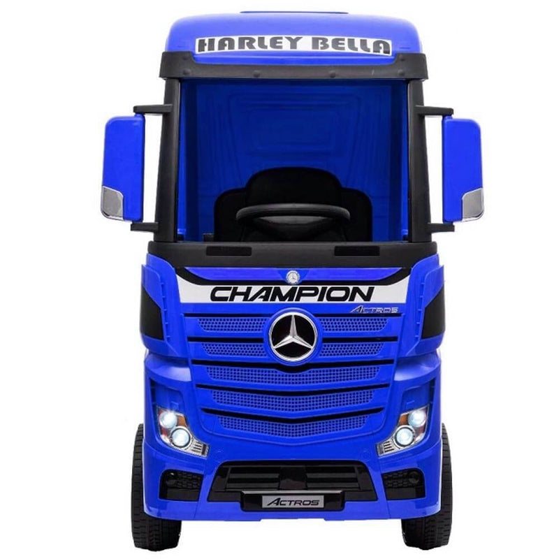Camion Elettrico Truck per Bambini 12V Mercedes Actros Blu-3