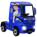 Camion Elettrico Truck per Bambini 12V Mercedes Actros Blu-6