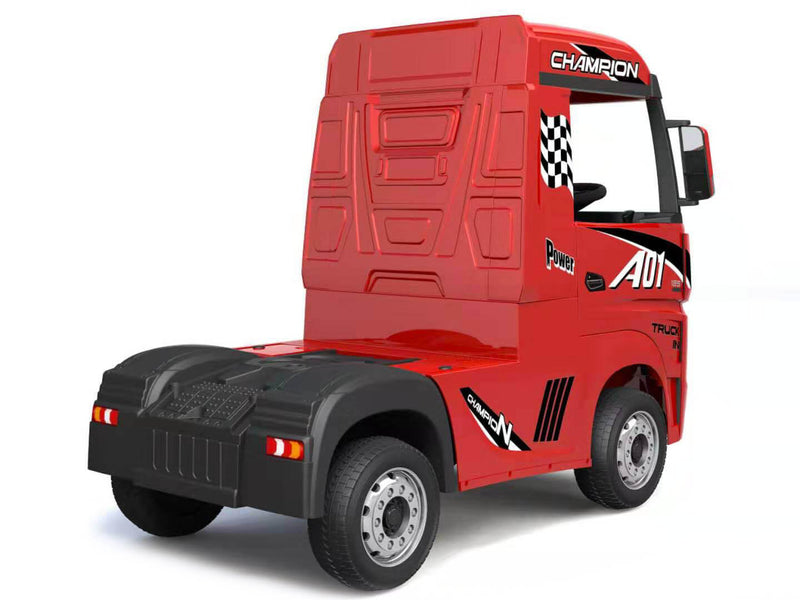 Camion Elettrico Truck per Bambini 12V Mercedes Actros Rosso-2