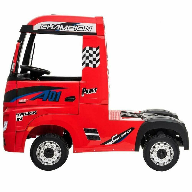Camion Elettrico Truck per Bambini 12V Mercedes Actros Rosso-7