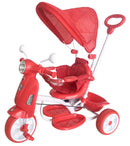 Triciclo Passeggino con Seggiolino Reversibile per Bambini Kid Go Rosso-1