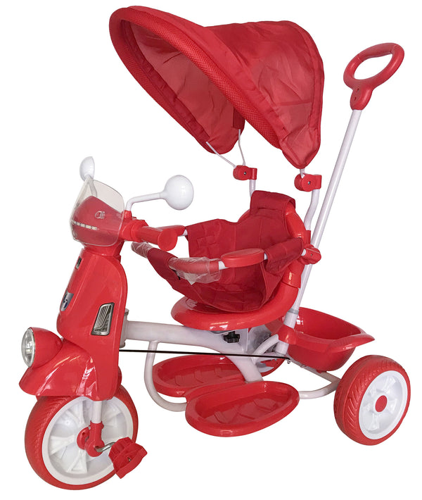sconto Triciclo Passeggino con Seggiolino Reversibile per Bambini Rosso