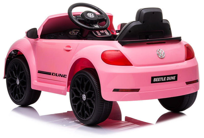Macchina Elettrica per Bambini 12V Volkswagen Maggiolino Beetle Small Rosa-3