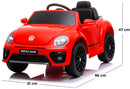 Macchina Elettrica per Bambini 12V Volkswagen Maggiolino Beetle Small Rossa-5