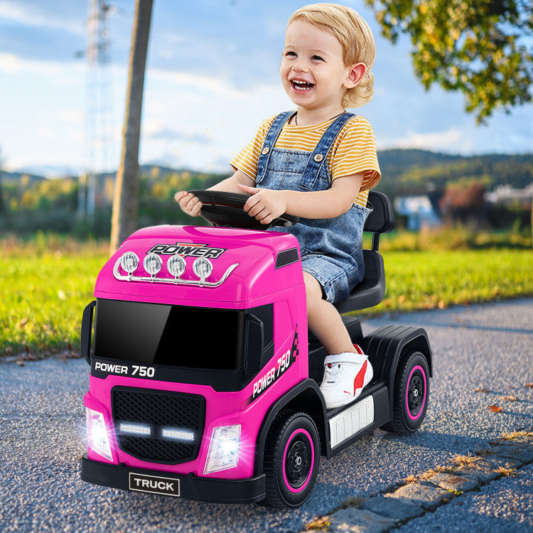 Camion Elettrico per Bambini 6V Small Truck Rosa-2