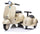 Piaggio Vespa con Sidecar Small Elettrica 6V per Bambini Crema