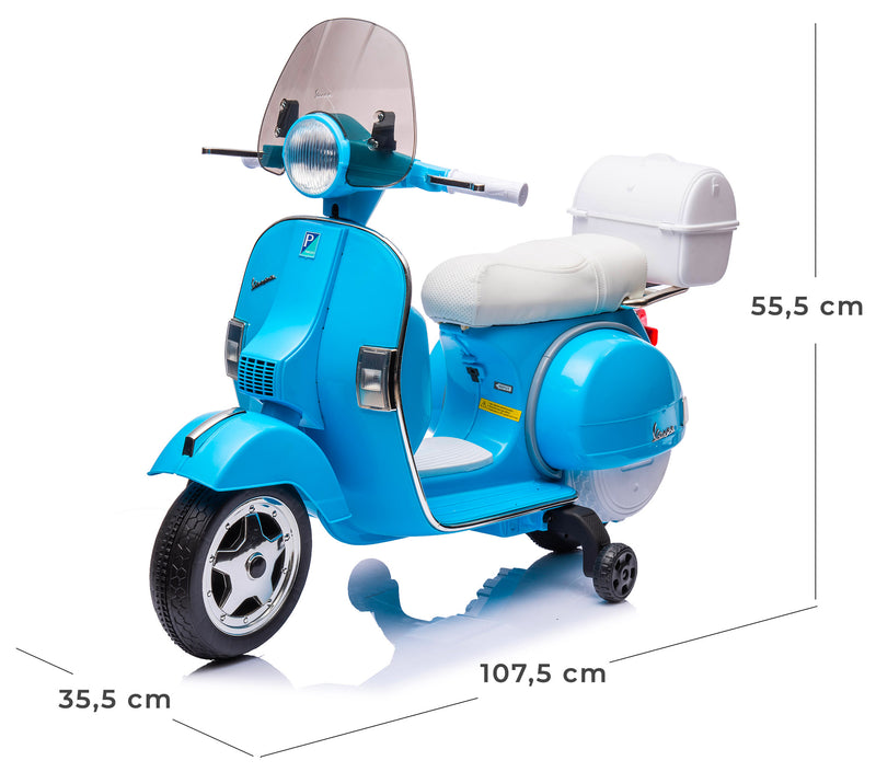 Piaggio Vespa PX150 Full Elettrica 12V per Bambini Azzurra – acquista su  Giordano Shop