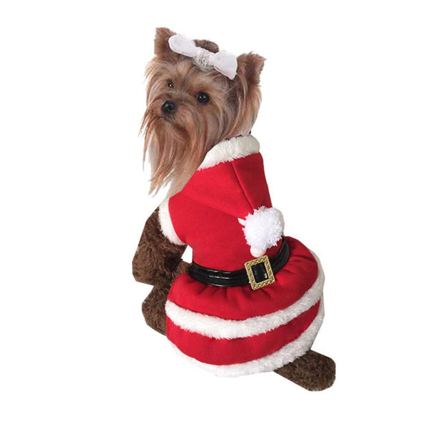 sconto Vestito di Babbo Natale per Cani Femmina Rizzetti Rosso Varie Misure