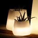 Vaso Luminoso da Giardino a LED 49x40x95 cm in Resina 5W Magnolia Bianco Caldo-7