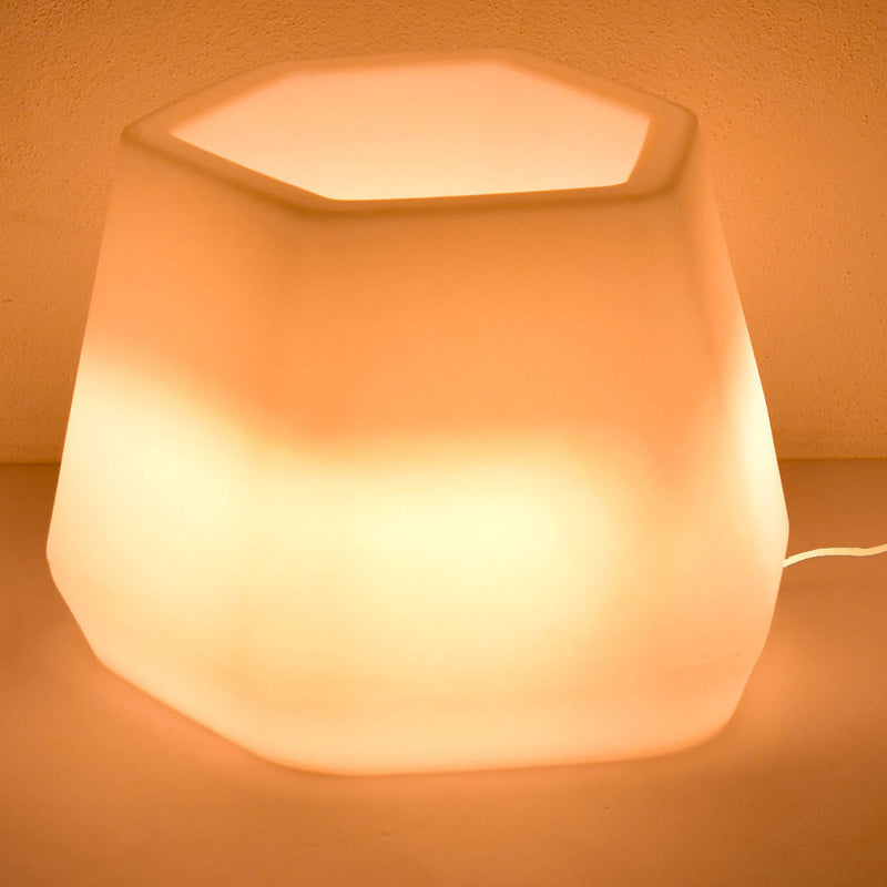 Vaso Luminoso da Giardino a LED 40x35x27 cm in Resina 5W Magnolia Bianco Caldo-3
