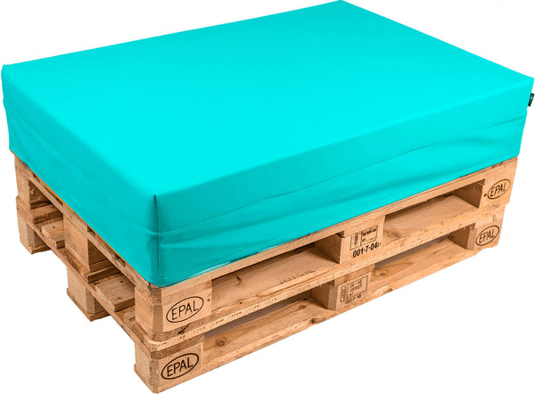 online Cuscino per Pallet 120x80 cm in Similpelle Pomodone Turchese