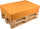 Cuscino per Pallet 120x80cm in Tessuto Pomodone Arancione