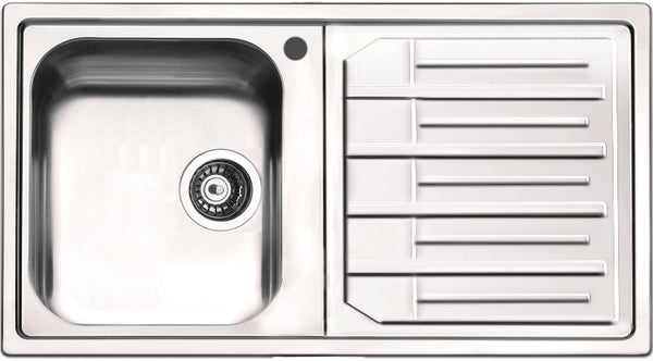 Lavello Cucina 1 Vasca 86x50 cm in Acciaio Inox Apell Melodia Gocciolatoio  Destro – acquista su Giordano Shop
