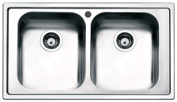 Lavello Cucina 2 Vasche 86x50 cm in Acciaio Inox Apell Melodia prezzo