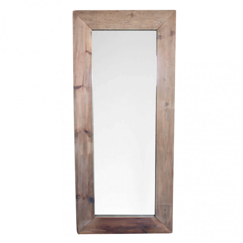Specchio Trevor 180x80x5 h cm in Pino riciclato Marrone-1