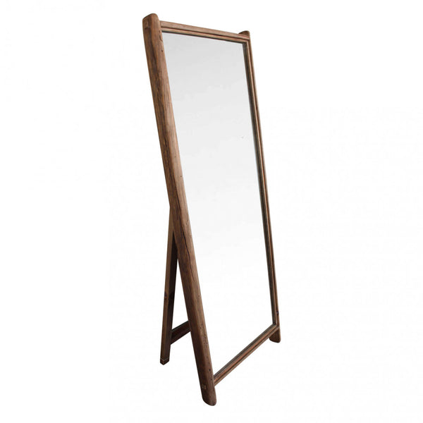 Specchio Wallace 62x8x165 h cm in Pino riciclato Marrone online