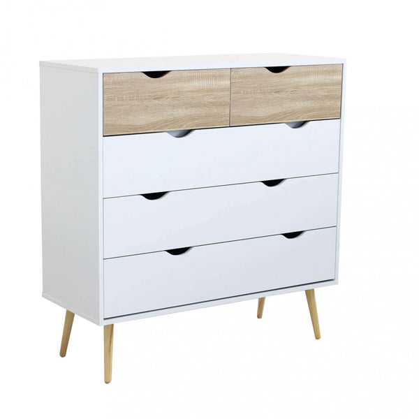 Mobile Wesley 99x39x101 h cm in Legno Bianco online