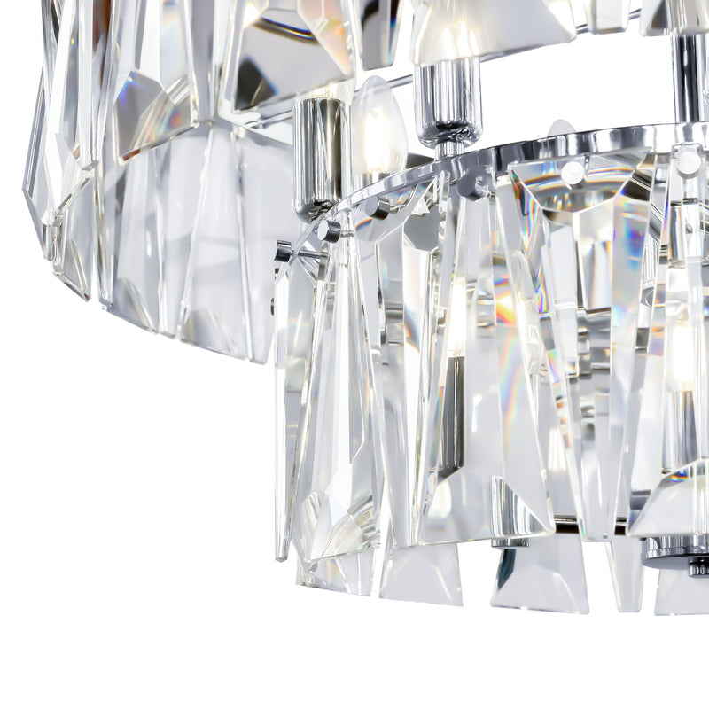 Lampada pendente Modern in Metallo Puntes Cromo-3