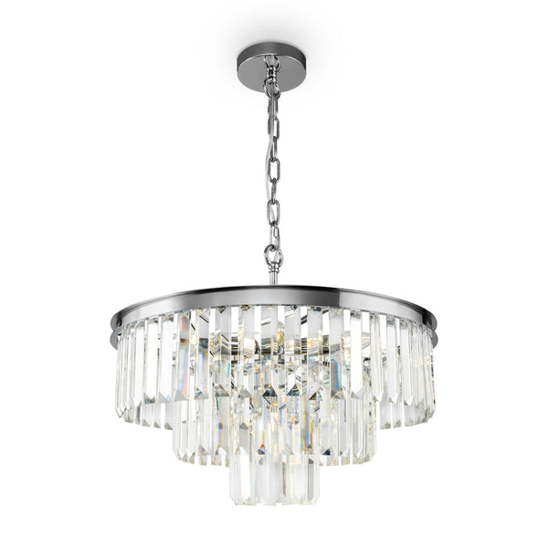 prezzo Lampada pendente Neoclassic in Metallo e Vetro Revero Cromo