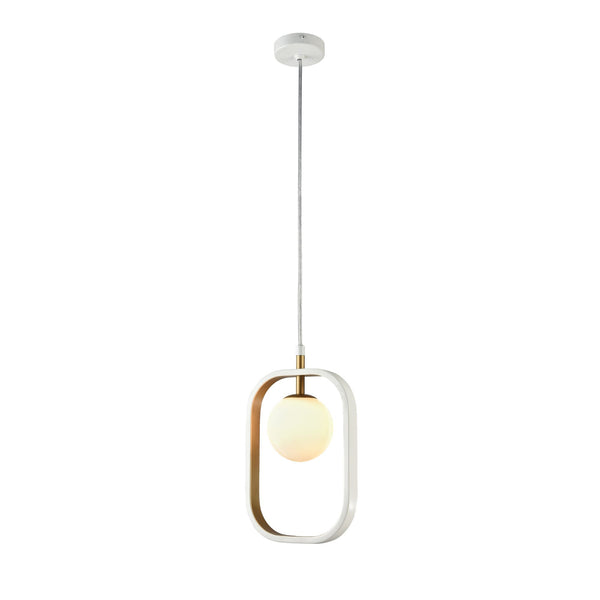 Lampada pendente Modern in Metallo Avola Bianco con Oro prezzo