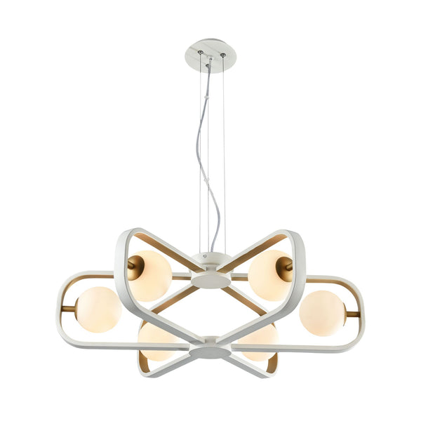 online Lampada pendente Modern in Metallo Avola Bianco con Oro