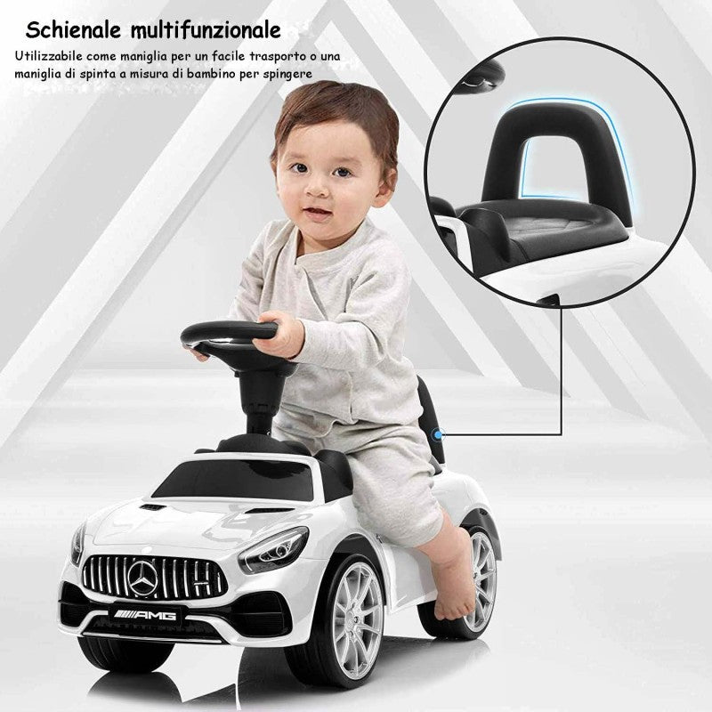 Auto Macchina Cavalcabile per Bambini Mercedes AMG GT Bianca-5
