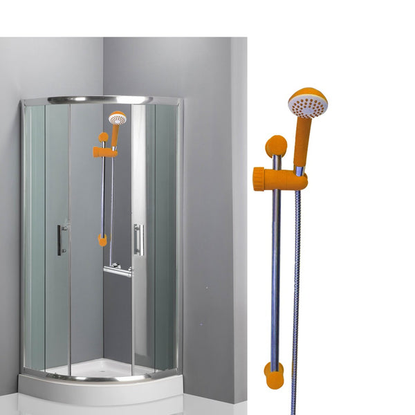 online Asta saliscendi doccia regolabile 53 cm con doccino monogetto Arancio