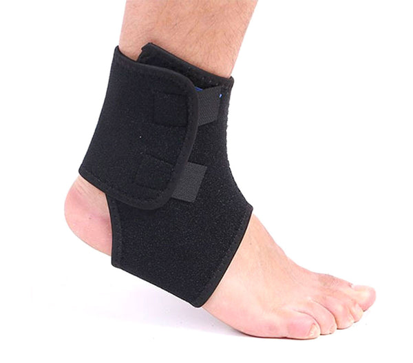 Supporto fascia in neoprene per caviglia doppia chiusura a strappo nera sconto
