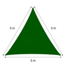 Tenda a Vela Ombreggiante Trinagolare 5x5x5m con corda Verde-4