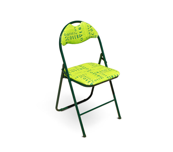 Sedia pieghevole in metallo con schienale e seduta imbottiti Coveri Verde acquista