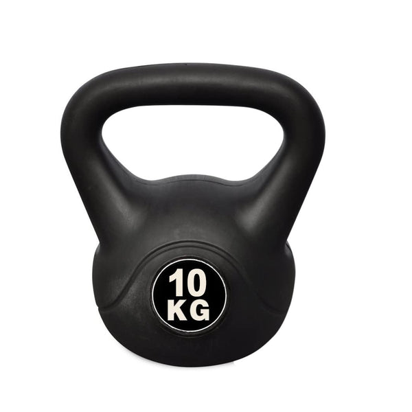 Kettlebell Fitness 10 Kg in PVC con Sabbia e Maniglia Nero prezzo