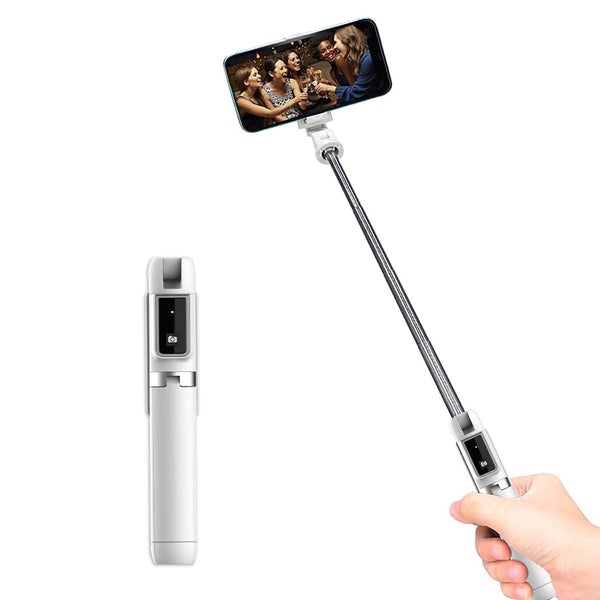 sconto Asta Selfie Espandibile con Telecomando Incorporato Bianco