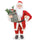Pupazzo Babbo Natale H90 cm con Luci e Suoni Rosso e Crema
