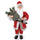 Pupazzo Babbo Natale H90 cm con Luci e Suoni Rosso e Grigio