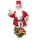Pupazzo Babbo Natale H80 cm con Luci e Movimento Rosso e Grigio