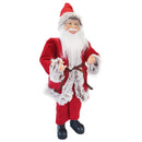 Pupazzo Babbo Natale H50 cm con Minilucciole Rosso e Grigio-2