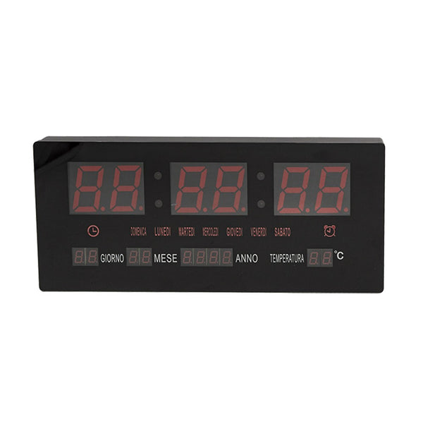 Orologio Digitale da Parete 36x16x3 cm a LED con Calendario e Temperatura prezzo