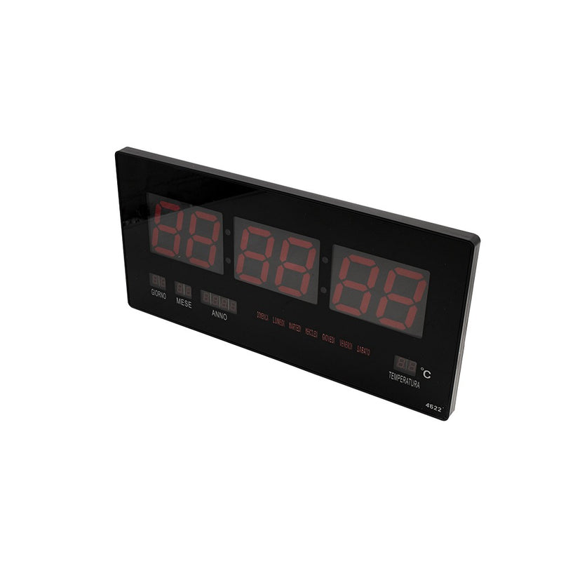 Orologio digitale da parete 46x21x2 cm con led calendario e temperatura –  acquista su Giordano Shop