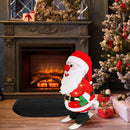 Babbo Natale con Scii 20X30X61 cm Luci e Movimento Decorazione Natalizia-4