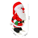 Babbo Natale con Scii 20X30X61 cm Luci e Movimento Decorazione Natalizia-5