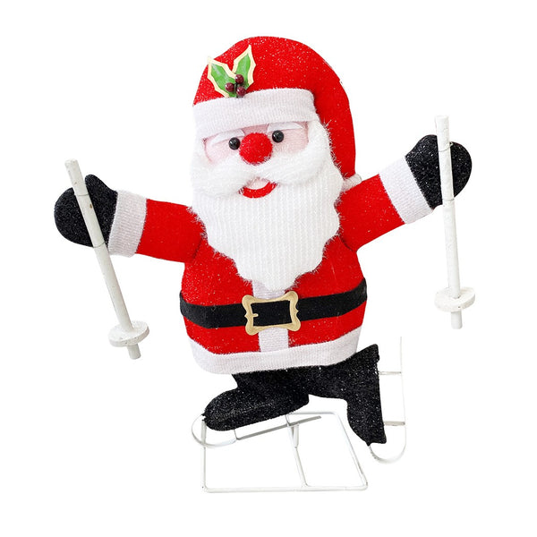 Babbo Natale sulla Neve 57x15x65 cm Addobbo Natalizio con Luci e Movimento prezzo