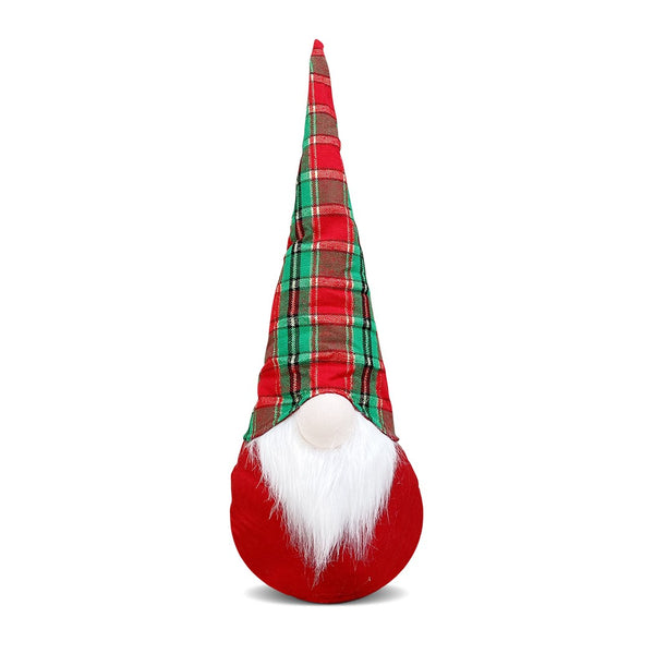 Gnomo di Natale H65 cm con Luce Rosso con Cappello Scozzese prezzo