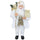 Pupazzo Babbo Natale H110 cm con Luci e Suoni Bianco e Oro