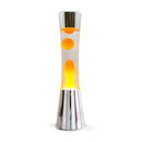 Lampada Lava Lamp 40 cm Base Silver e Magma Giallo-1