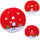 Copri base Albero di Natale in Tessuto Vari Pesonaggi Rosso cm Ø100