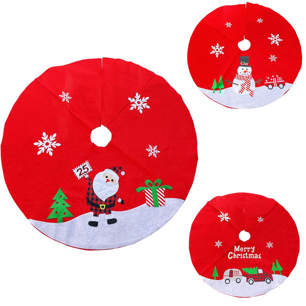 Copri base Albero di Natale in Tessuto Vari Pesonaggi Rosso cm Ø100 online