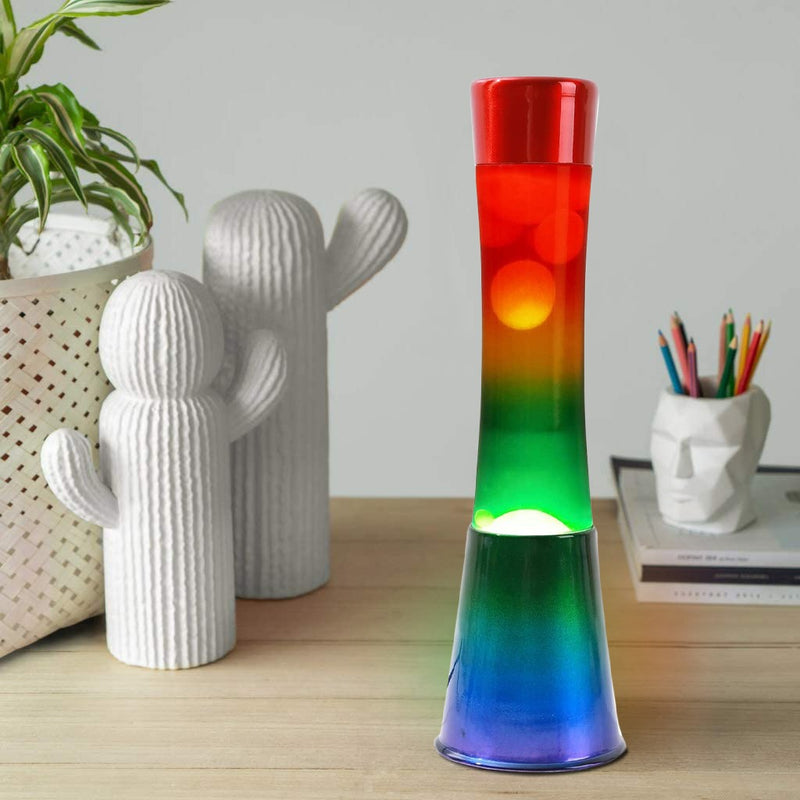 Lampada Lava Lamp 40cm Base Rainbow e Magma Multicolore-3