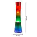Lampada Lava Lamp 40cm Base Rainbow e Magma Multicolore-4