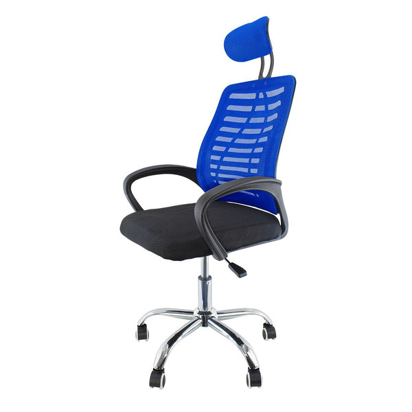 Sedia Poltrona Direzionale da Ufficio con Poggiatesta e Braccioli Blu online